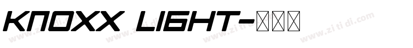 Knoxx Light字体转换